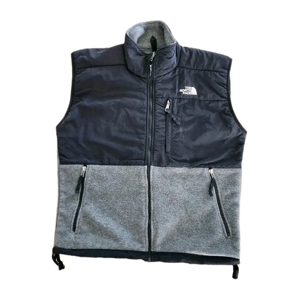 The North Face Men's Retro Denali Vest Polartech Black & Gray Size XL Vintage
